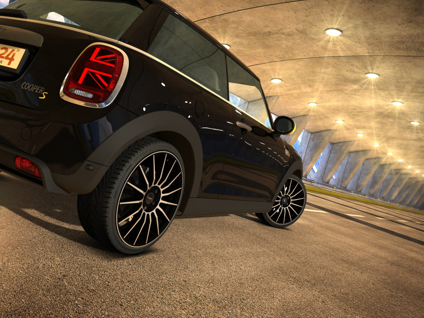 LAMERA (L)|Schwarz Matt Poliert 19