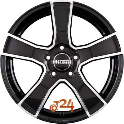 MAGMA TEZZO 6.5x15 ET24 4x108 lavaschwarz-poliert Einteilig