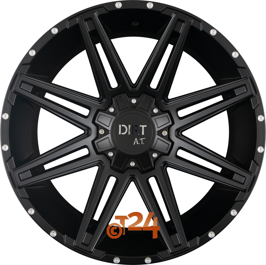 D88|Matte Black Milled Rivets 18