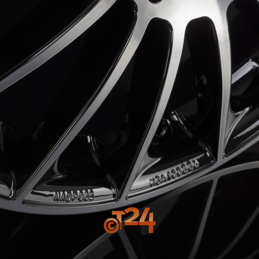 STUTTGART|Noir Brillant Face Polie - Bright Black Machined 18