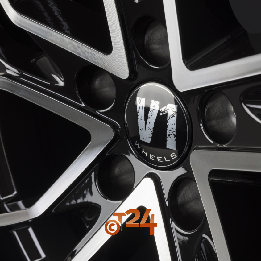 V7|Glossy Black Machined 19