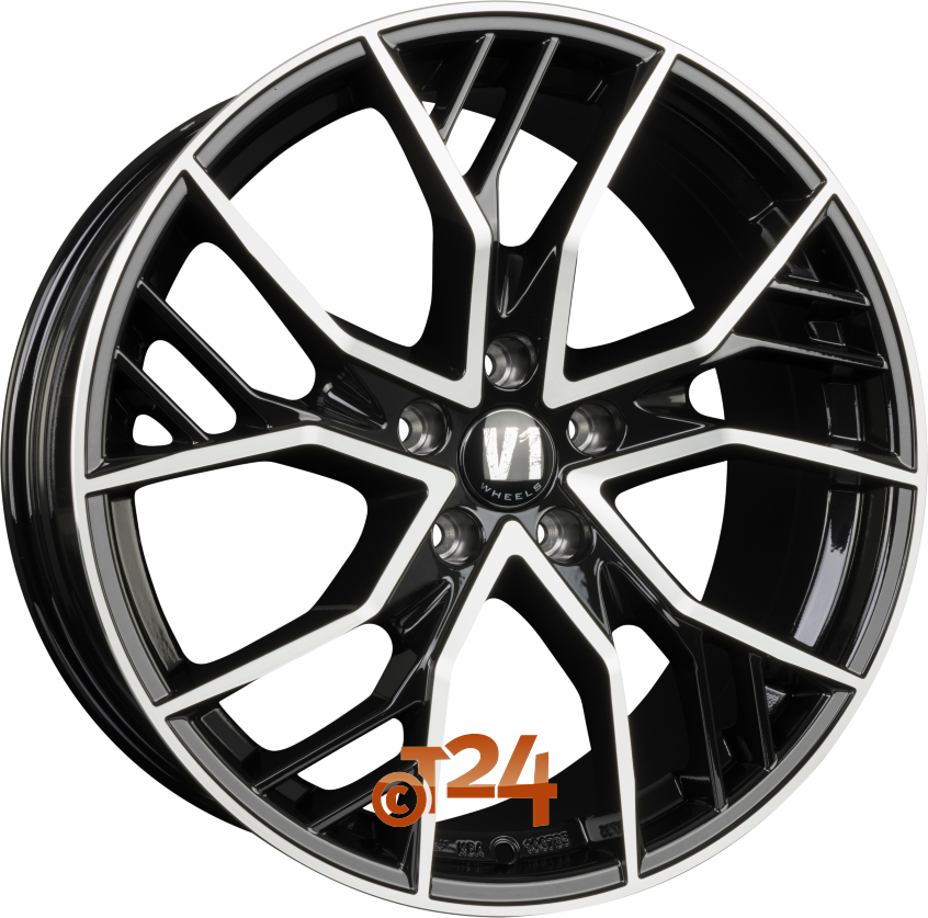 V7|Glossy Black Machined 19