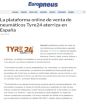 La plataforma online de venta de neumáticos Tyre24 aterriza en España