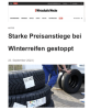 Starke Preisanstiege bei Winterreifen gestoppt