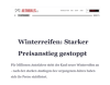 Winterreifen: Starke Preisanstiege gestoppt