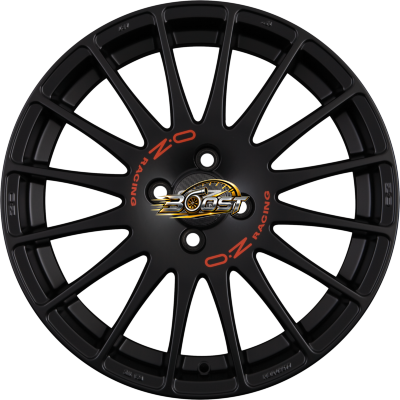 OZ SUPERTURISMO GT Matt Black + Red Lettering 6.00x14 4x100 OZ SUPERTURISMO GT Matt Black + Red Lettering 6.00x14 4x100