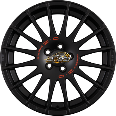 OZ SUPERTURISMO GT Matt Black + Red Lettering 8.00x19 5x112 OZ SUPERTURISMO GT Matt Black + Red Lettering 8.00x19 5x112