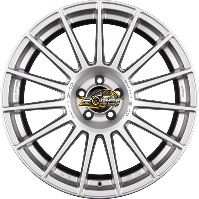 OZ SUPERTURISMO DAKAR Matt Race Silver + Black Lettering — Zilver lichtmetalen velg