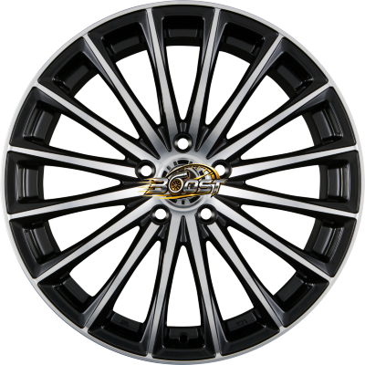 24H DU MANS GP1 Satin Black Machined Face 7.50x17 5x100 24H DU MANS GP1 Satin Black Machined Face 7.50x17 5x100