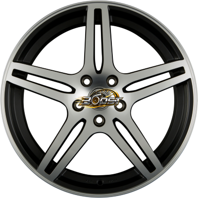 DIEWE WHEELS CHINQUE NERO MACHINED - Schwarz Matt Frontpoliert 7.00x17 5x120 DIEWE WHEELS CHINQUE NERO MACHINED - Schwarz Matt Frontpoliert 7.00x17 5x120