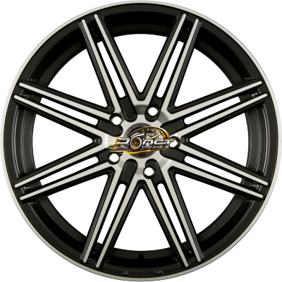 RACER WHEELS CROSS Satin Black Machined Face 7.00x17 5x105 RACER WHEELS CROSS Satin Black Machined Face 7.00x17 5x105