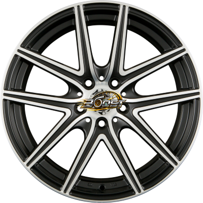 RACER WHEELS HORNET Satin Black Machined Face 7.50x17 4x100 RACER WHEELS HORNET Satin Black Machined Face 7.50x17 4x100