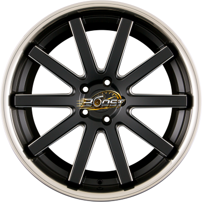 CORSPEED DEVILLE INOX - Mattblack Pure Sports Inox gefräst — Zwart lichtmetalen velg