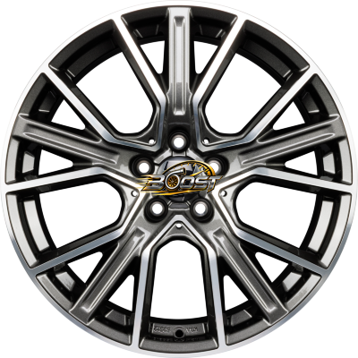 2DRV by WHEELWORLD WH34 Dark Gunmetal Hochglanzpoliert (DGMP+) — Grijs/antraciet lichtmetalen velg