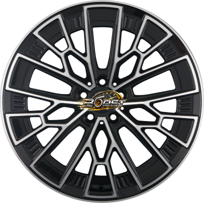 FONDMETAL 1972 Glossy Black Machined — Zwart lichtmetalen velg