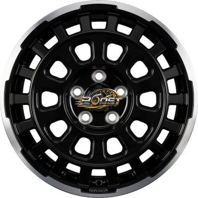 BORBET CW7 Black Rim Polished Glossy — Zwart lichtmetalen velg
