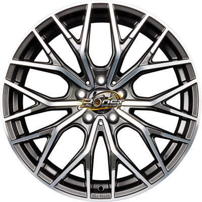 2DRV by WHEELWORLD WH37 Dark Gunmetal Hochglanzpoliert (DGMP+) — Grijs/antraciet lichtmetalen velg