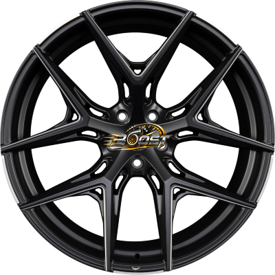BARRACUDA RAZZER Matt Black Pure Sports Gefräst — Zwart lichtmetalen velg