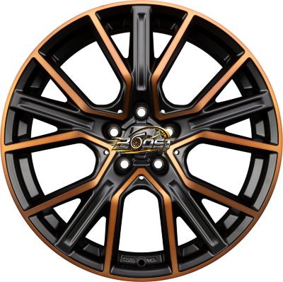 2DRV by WHEELWORLD WH34 Schwarz Kupfer Hochglanzpoliert (SKP+) — Zwart lichtmetalen velg