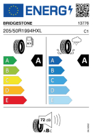 EU-label voor BRIDGESTONE TURANZA ECO ENLITEN