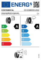 EU-label voor CONTINENTAL ECO CONTACT 6