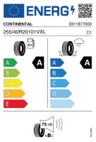 EU-label voor CONTINENTAL ECO CONTACT 6