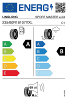 EU-label voor LINGLONG SPORT MASTER E
