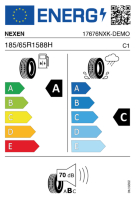 EU-label voor NEXEN N`BLUE HD PLUS