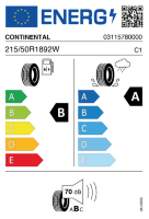 EU-label voor CONTINENTAL ECO CONTACT 6 Q