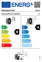 EU-label voor BRIDGESTONE TURANZA 6