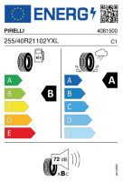 EU-label voor PIRELLI P ZERO (PZ4) S.C.