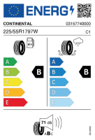 EU-label voor CONTINENTAL PREMIUM CONTACT 5