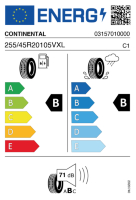 EU-label voor CONTINENTAL PREMIUM CONTACT C