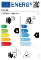 EU-label voor PETLAS W671 