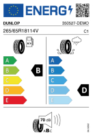 EU-label voor DUNLOP Grandtrek AT 23