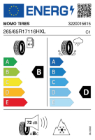 EU-label voor MOMO TIRES M8 AT PRO M-TRAIL 