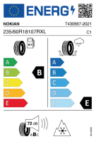 EU-label voor NOKIAN HAKKAPELIITTA R3