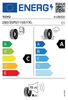 EU-label voor TOYO PROXES SPORT 2