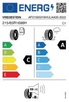 EU-label voor VREDESTEIN ULTRAC (NEU)
