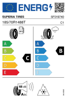 EU-label voor SUPERIA TIRES ECOBLUE 2 4S