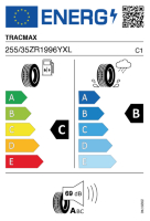 EU-label voor TRACMAX X-PRIVILO TX3