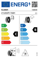 EU-label voor KLEBER KRISALP HP3 SUV