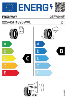 EU-label voor FRONWAY EURUS 08