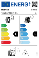 EU-label voor MILEVER MC547 TRANSEASON TRAVERSA