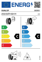 EU-label voor DUNLOP WINTER