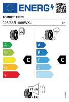 EU-label voor TOMKET TIRES SPORT 3