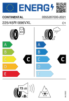 EU-label voor CONTINENTAL WINTER CONTACT TS 850P 