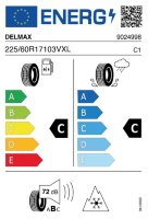EU-label voor DELMAX X‑WEATHER II 4SEASON