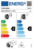 EU-label voor YOKOHAMA BLUEARTH WINTER V905 SUV 