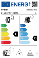 EU-label voor PIRELLI WINTER ICE ZERO FRICTION 